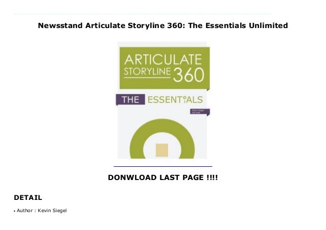 Newsstand Articulate Storyline 360 The Essentials Unlimited