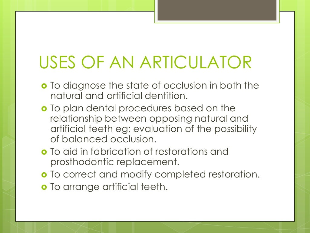 Articulator