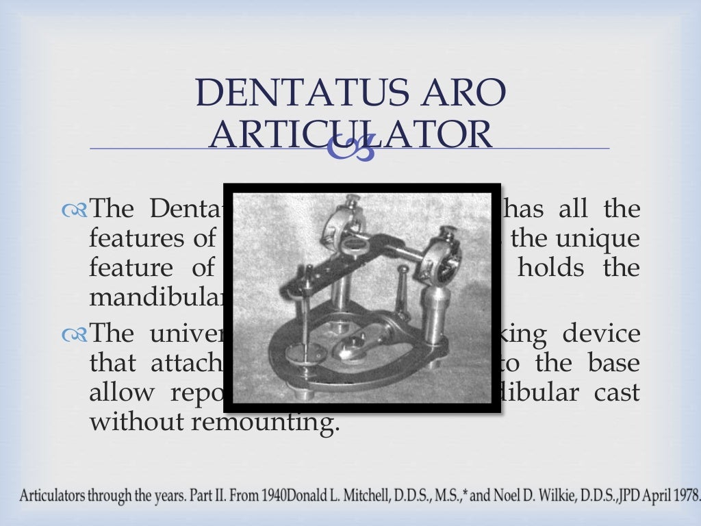 Articulators