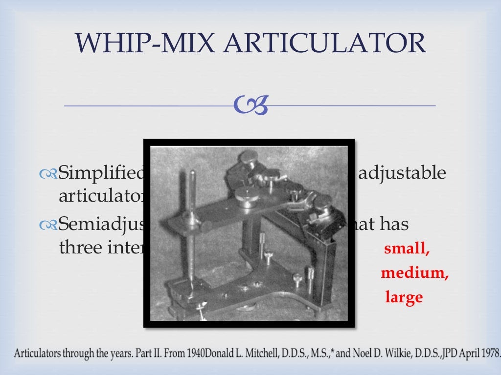 Articulators