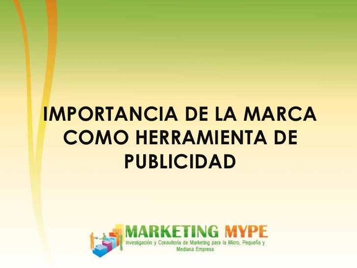 Importancia de la marca en los productos