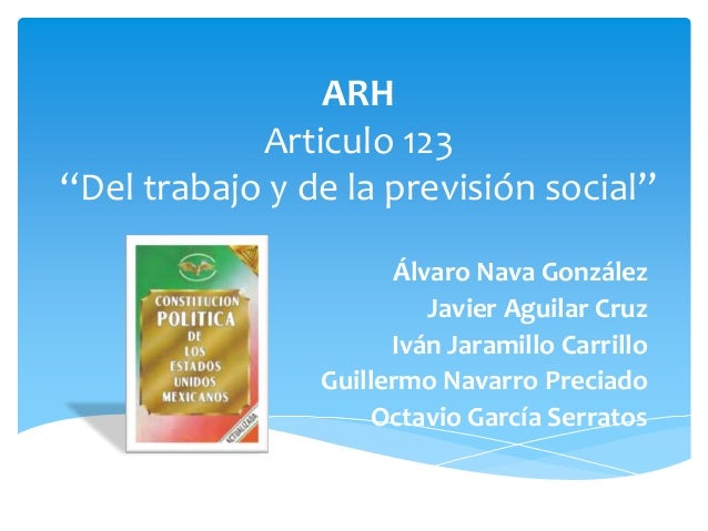 Articulo Constitucional 123
