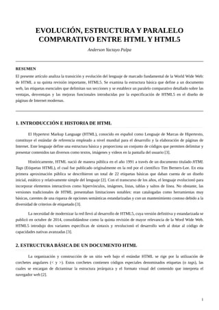 Evolución y Comparativa Detallada entre HTML y HTML5 en el Desarrollo ...