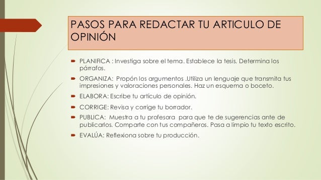 Articulo de opinion