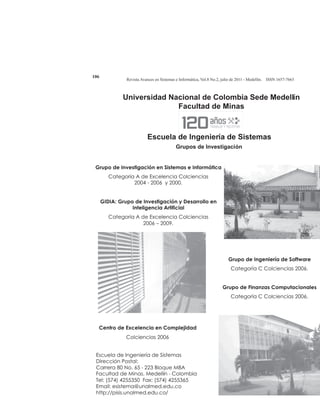 Revista Avances en Sistemas e Informática, Vol.8 No.2, julio de 2011 - Medellín. ISSN 1657-7663
106
 