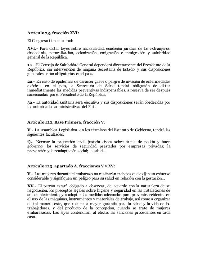 Articulos de la constitucion mexicana que hablan de la salud Articulos de la constitucion mexicana que hablan de la salud