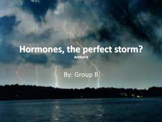Hormones, the perfect storm?
             Artifact 4




          By: Group B
 