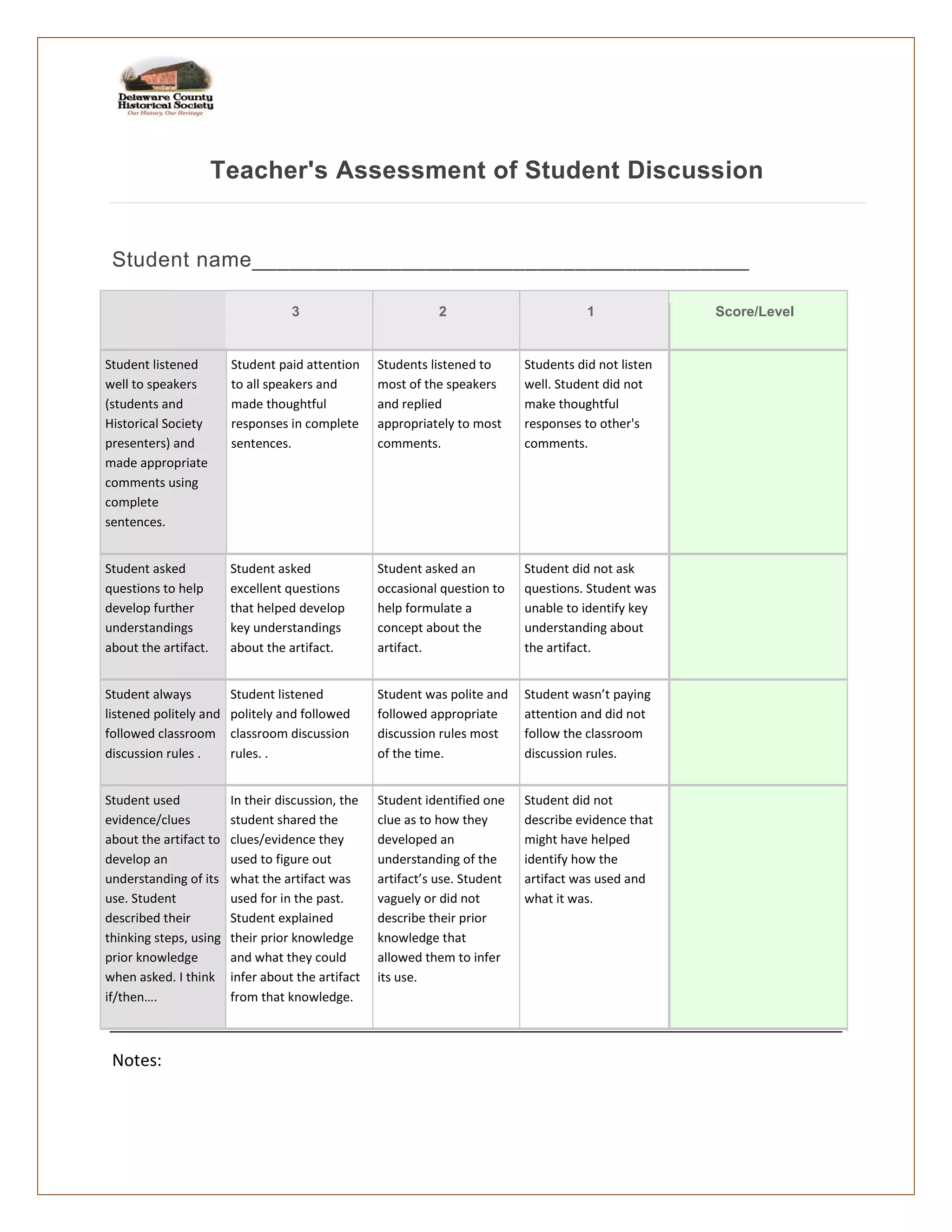 Artifact Lesson Plan Grade 3 Pdf