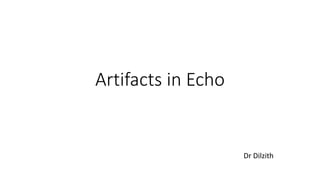 Artifacts in Echo
Dr Dilzith
 