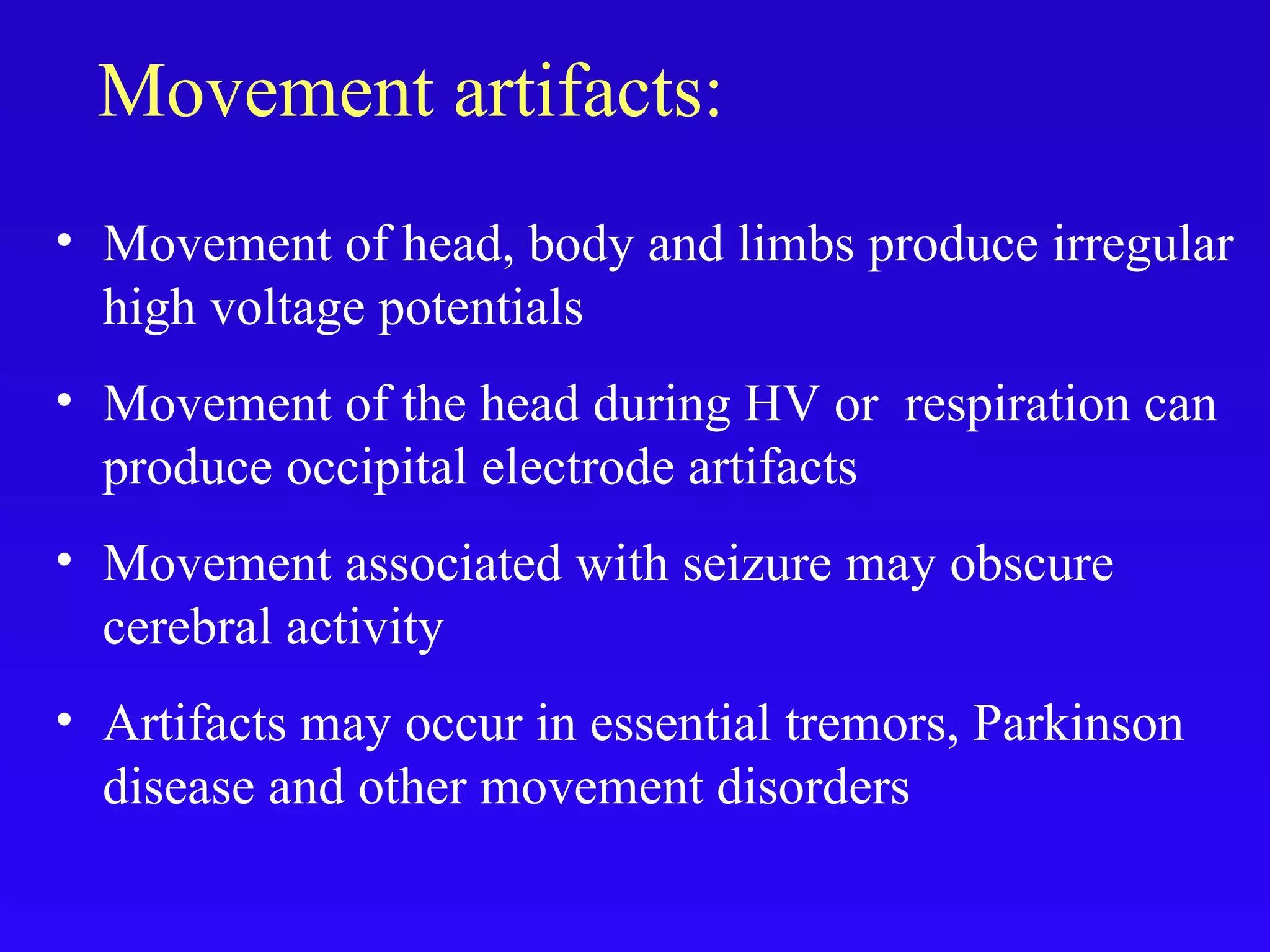 Artifacts in eeg final | PPT