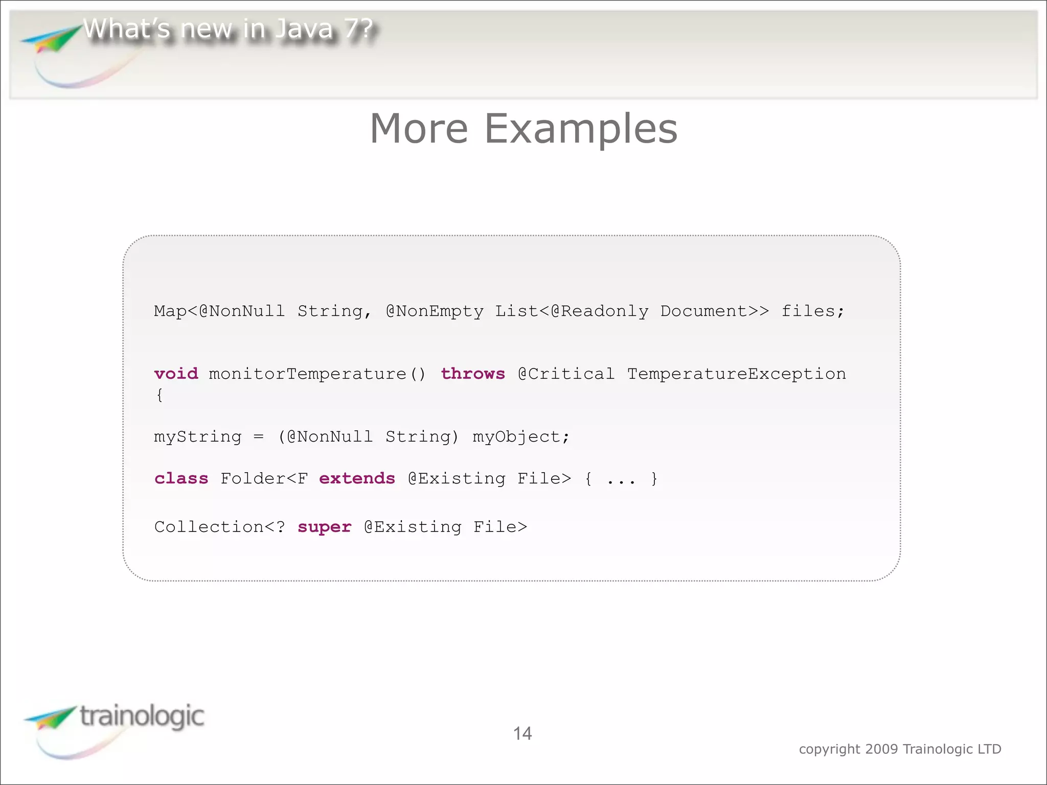 What's Expected in Java 7