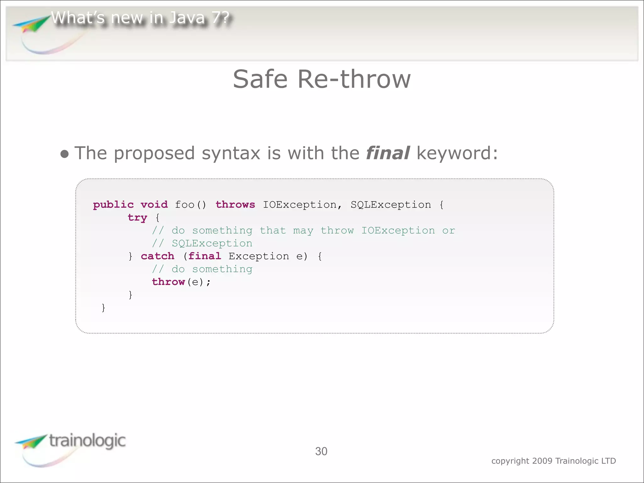 What's Expected in Java 7