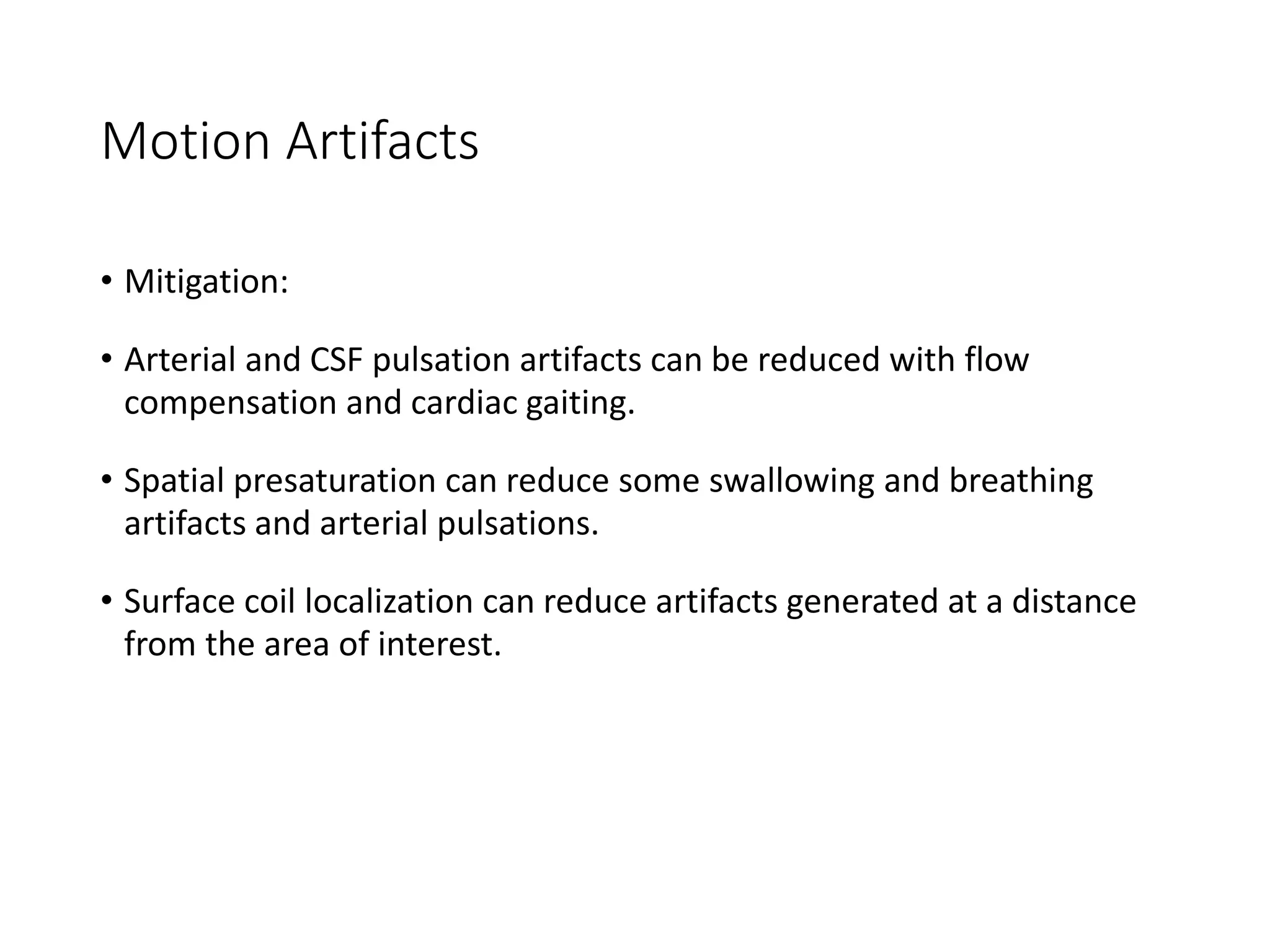 MRI Artifacts (introduction, classification, types) | PPT