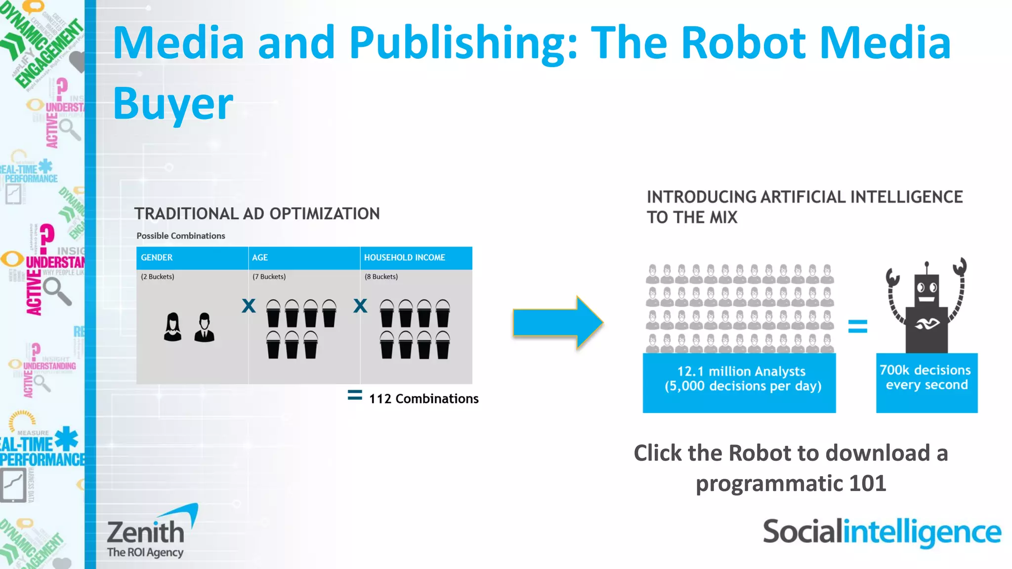 Media and Publishing: The Robot Media
Buyer
Click the Robot to download a
programmatic 101
 