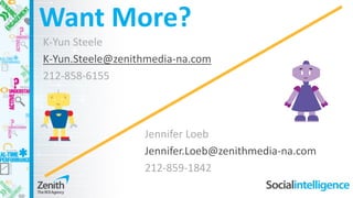 Want More?
K-Yun Steele
K-Yun.Steele@zenithmedia-na.com
212-858-6155
Jennifer Loeb
Jennifer.Loeb@zenithmedia-na.com
212-859-1842
 