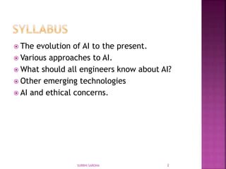 Artificial intelligence for Engineers unit1 | PPTX