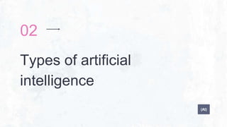 Types of artificial
intelligence
02
(AI)
 