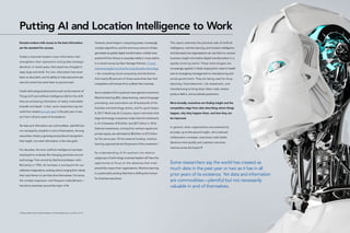 Decision-makers with access to the best information
set the standard for success.
Today’s corporate leaders crave information that
strengthens their operations and guides strategic
decisions. In recent years, that quest has changed in
ways large and small. For one, information has never
been so abundant, and its ability to help executives see
around corners has never been so pronounced.
Credit technological phenomena such as the Internet of
Things (IoT) and artificial intelligence (AI) for this shift:
they are producing information of nearly incalculable
breadth and depth. In fact, some researchers say the
world has created as much data in the past year or two
as it has in all prior years of its existence.
Yet data and information are commodities—plentiful but
not necessarily valuable in and of themselves. Among
executives, there’s a growing and profound recognition
that insight, not mere information, is the new gold.
For decades, the term artificial intelligence has been
employed to embody life-changing promises around
technology. First coined by Stanford professor John
McCarthy in 1955, AI has been a touchpoint for our
collective imaginations, evoking visions ranging from robots
that cook dinner to cars that drive themselves. For some,
the constant exposure—and frequent underdelivery—
has led to weariness around the topic of AI.
However, recent leaps in computing power, increasingly
complex algorithms, and the enormous amount of data
generated as global digital transformation unfolds have
pushed AI from theory to everyday reality in many realms.
In a recent survey by New Vantage Partners, C-level
executives singled out AI as the most disruptive technology
—far outranking cloud computing and blockchain.
And nearly 80 percent of those executives fear that
competitors will harness AI to outflank their business.
Some subsets of AI in particular have gained momentum.
Machine learning (ML), deep learning, natural language
processing, and automation are all buzzwords of the
business and technology sectors, and for good reason.
A 2017 McKinsey & Company report estimates that
large technology companies made internal investments
in AI of between $18 billion and $27 billion in 2016.
External investments, coming from venture capital and
private equity, are estimated at $8 billion to $12 billion
for the same year. Of the external funding, machine
learning captured almost 60 percent of the investment.1
As understanding of AI resolves into distinct
subgroups of technology, business leaders will have the
opportunity to focus on the advances that most
powerfully impact their organizations. Machine learning
is a particularly exciting field that is shifting the horizon
for business executives.
Putting AI and Location Intelligence to Work
This report examines the practical side of artificial
intelligence, machine learning, and location intelligence
and discusses how organizations can use them to uncover
business insight and realize digital transformation in a
rapidly evolving world. These technologies are
increasingly applied in fields ranging from retail to health
care to emergency management to manufacturing and
across government. They are being used for drug
discovery, fraud detection, risk assessment, and
manufacturing to bring down labor costs, reduce
product deficit, and accelerate production.
More broadly, executives are finding insight and the
competitive edge from data describing where things
happen, why they happen there, and how they can
be improved.
In general, when organizations are powered by
accurate, up-to-the-second insight, risk is reduced,
collaboration increases, executives make better
decisions more quickly, and customer outcomes
improve across the board. u
Some researchers say the world has created as
much data in the past year or two as it has in all
prior years of its existence. Yet data and information
are commodities—plentiful but not necessarily
valuable in and of themselves.
1
McKinsey Global Institute. Artificial Intelligence: The Next Digital Frontier. June 2017, p 9-12.
 
