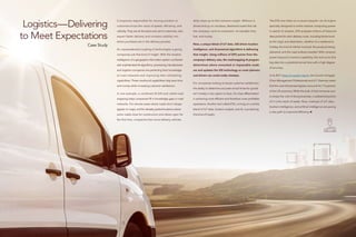 Companies responsible for moving product to
customers know the value of speed, efficiency, and
visibility. They are at the beck and call of customers, who
expect faster delivery and constant visibility into
where purchases are in the delivery process.
An unprecedented coupling of technologies is giving
companies just that kind of insight. With the location
intelligence of a geographic information system combined
with sophisticated AI algorithms, pioneering manufacturers
and logistics companies are perfecting their knowledge
of road networks and improving their scheduling
capabilities. These newfound capabilities help save time
and money while increasing customer satisfaction.
In one example, a combined AI-GIS tool called road
snapping helps companies fill in knowledge gaps in road
networks. For remote areas where roads don’t always
appear on maps, and for densely packed locations where
some roads close for construction and others open for
the first time, companies that move delivery vehicles
daily need up-to-the-moment insight. Without it,
drivers end up on circuitous, dead-end routes that rob
the company—and its customers—of valuable time,
fuel, and money.
Now, a unique blend of IoT data, GIS-driven location
intelligence, and AI-powered algorithms is delivering
that insight. Using millions of GPS points from the
company’s delivery vans, the road-snapping AI program
determines where unmarked or impassable roads
are and updates the GIS technology so route planners
and drivers can avoid costly missteps.
For companies looking to boost customer satisfaction,
the ability to determine accurate arrival times for goods
isn’t merely a nice option to have. It’s a key differentiator
in achieving more efficient and therefore more profitable
operations. Another tool called ETA, running on a similar
blend of IoT data, location analysis, and AI, is producing
this kind of insight.
The ETA tool relies on a neural network—an AI engine
specially designed to enlist massive computing power
in search of answers. ETA analyzes millions of historical
data points for each delivery route, including factors such
as the origin and destination, whether it’s a weekend or
holiday, the kind of vehicle involved, the products being
delivered, and the road surfaces traveled. With compute
power beyond a human’s capability, the tool turns that
big data into a predicted arrival time with a high degree
of accuracy.
In its 2017 State of Logistics report, the Council of Supply
Chain Management Professionals and A.T. Kearney noted
that the cost of business logistics accounts for 7.5 percent
of the US economy. While the bulk of that immense sum
is simply the cost of doing business, a substantial portion
of it is the result of waste. Now, mashups of IoT data,
location intelligence, and artificial intelligence are paving
a new path to improved efficiency. n
Case Study
Logistics—Delivering
to Meet Expectations
 