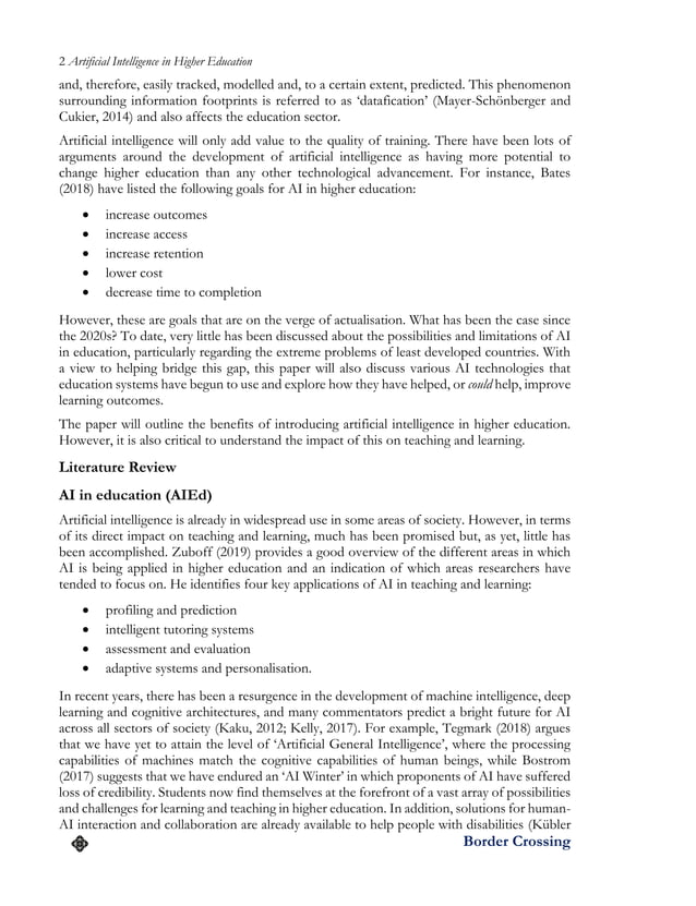 Artificial Intelligence In Higher Education Pdf