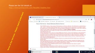 Please see the full details at
http://www.primaryinfo.com/ReadMe/readme.htm
 