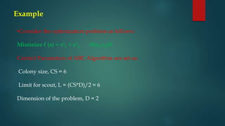 Artificial Bee Colony (ABC) (Swarm Intelligence) | PPTX