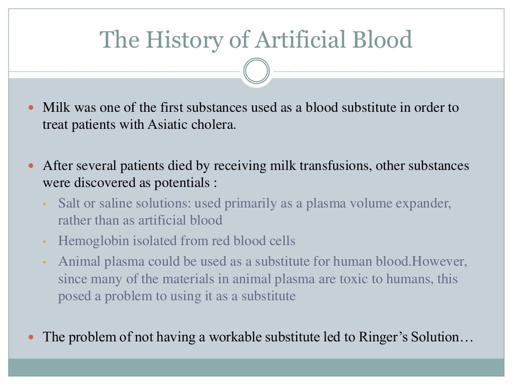 Artificial blood