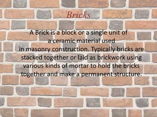 Artificial Construction Materials- A beginners presentation | PPTX