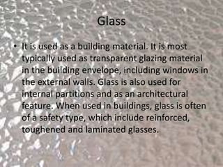Artificial Construction Materials- A beginners presentation | PPTX