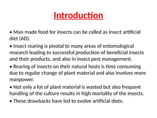 Artificial diet of insect and its types and need | PPTX