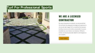 Turf For Professional Sports
 