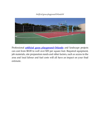 Artificial grass playground orlando | DOCX