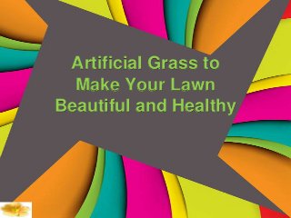 Artificial Grass to
Make Your Lawn
Beautiful and Healthy
 