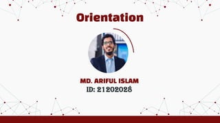 Orientation
MD. ARIFUL ISLAM
ID: 21202028
 