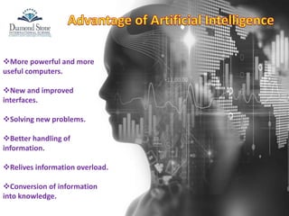 More powerful and more
useful computers.
New and improved
interfaces.
Solving new problems.
Better handling of
information.
Relives information overload.
Conversion of information
into knowledge.