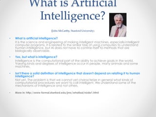 Artificial intellegence