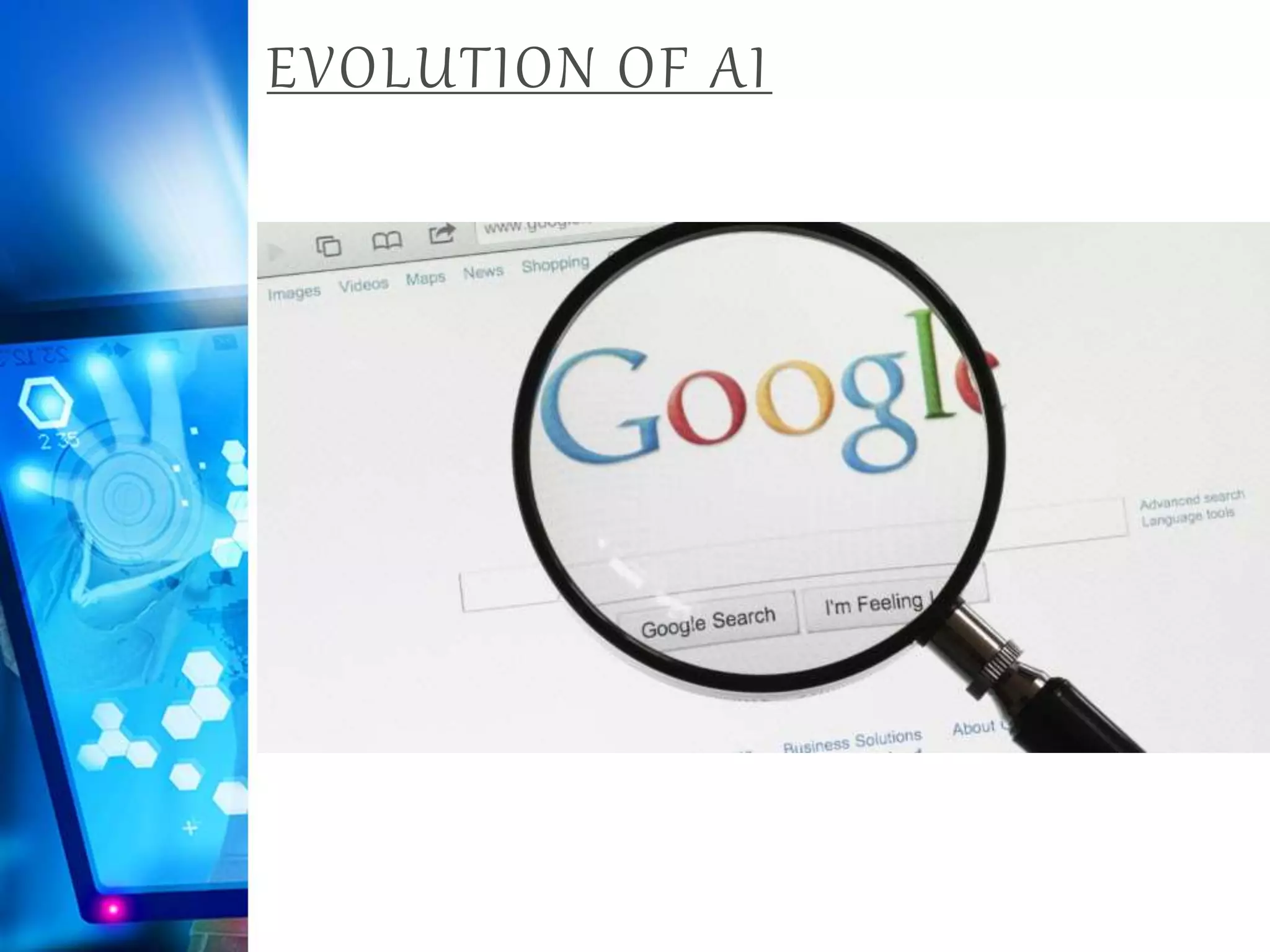 EVOLUTION OF AI
 
