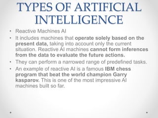 ARTIFICIAL INTELLIGENCE and how it imactas | PPTX