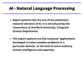 Artificial intelligence - expert systems | PDF
