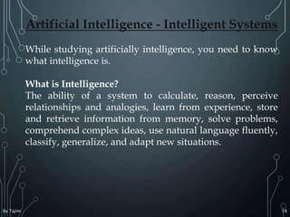 Artificial intelligence LAB 1 overview & intelligent systems | PPTX