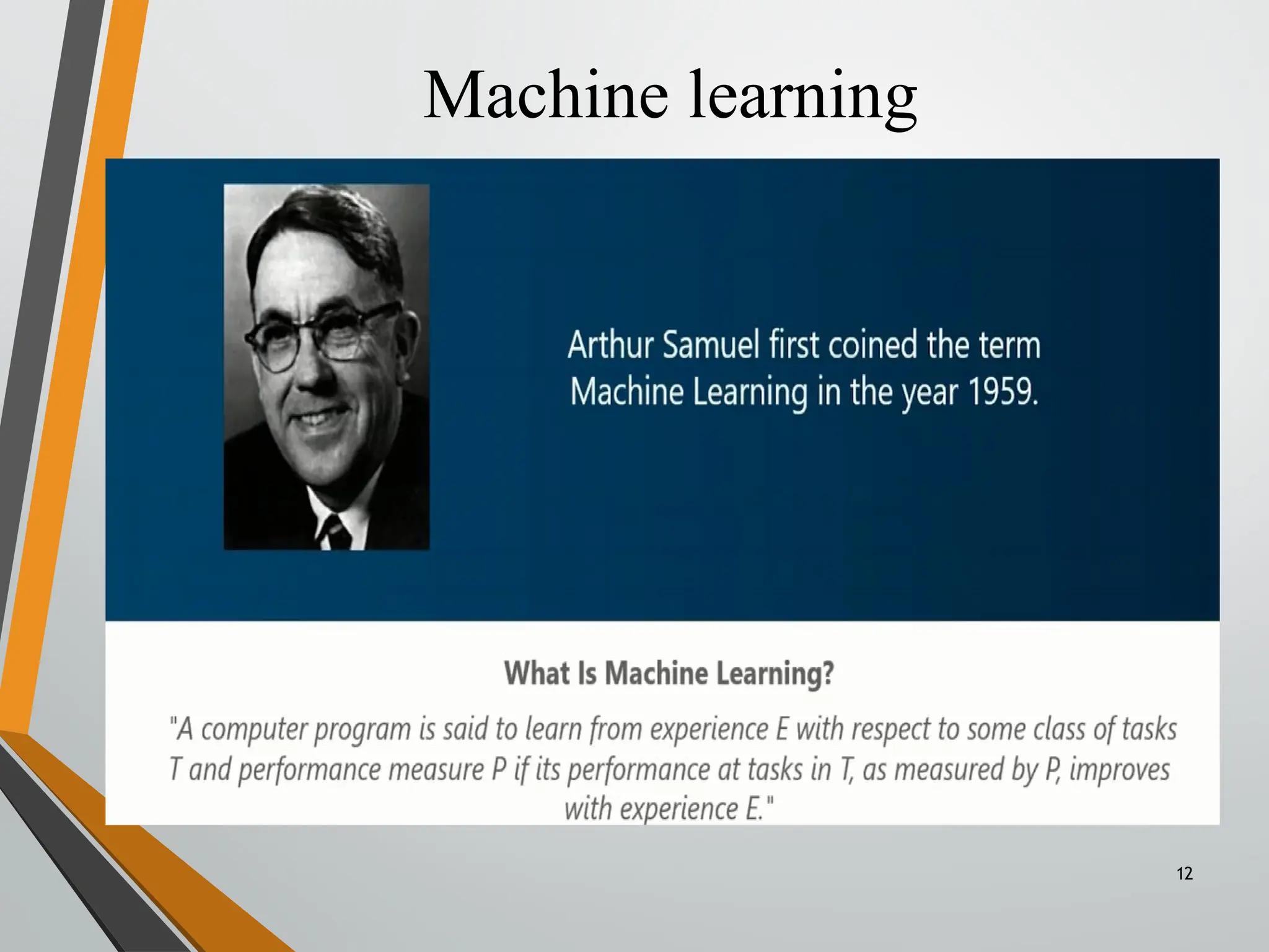 Machine learning
12
 