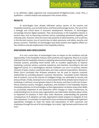 Artificial Intelligence (AI) In The Hospitality Industry A Review ...