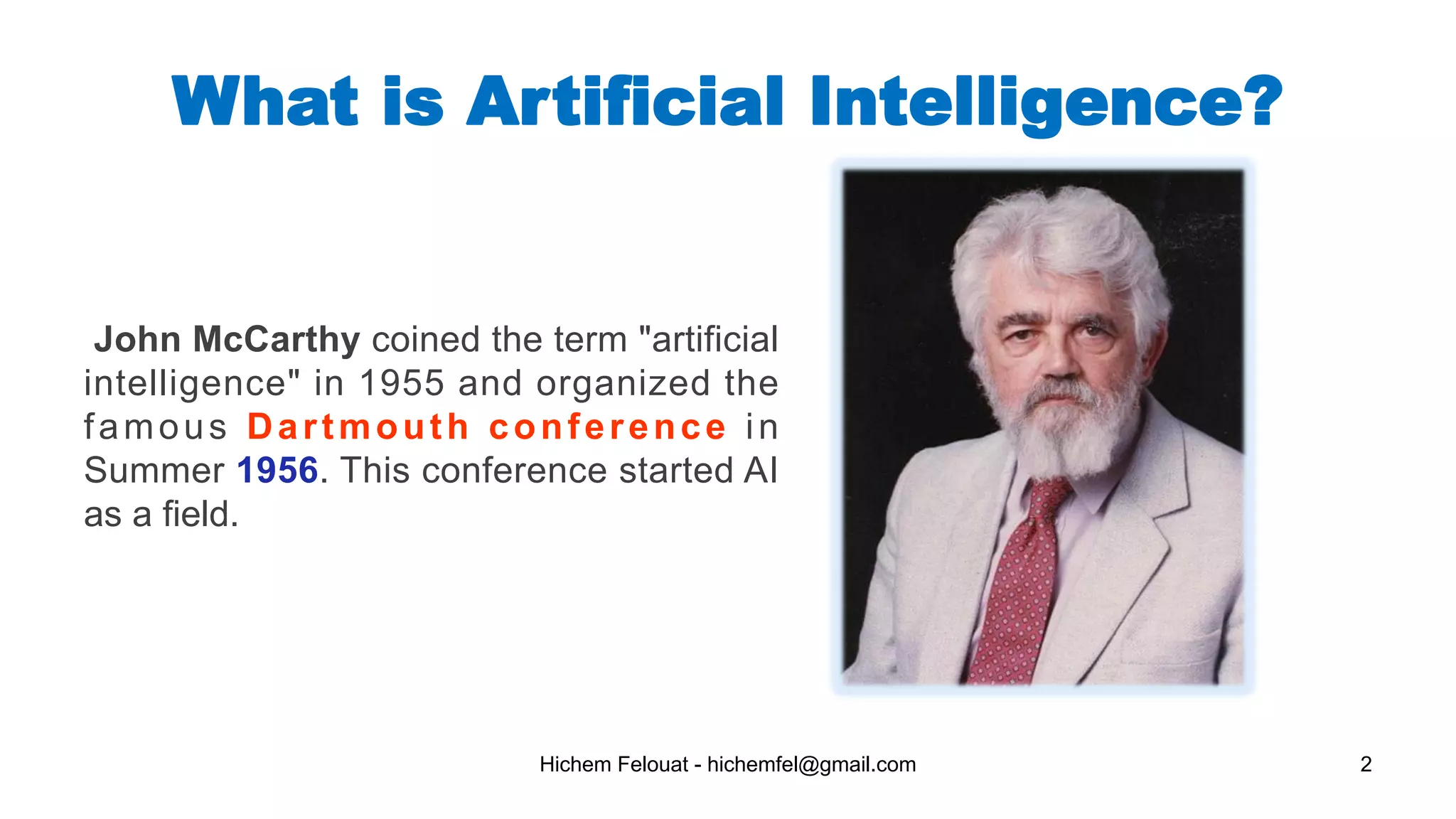 Artificial Intelligence and its Applications | PPT