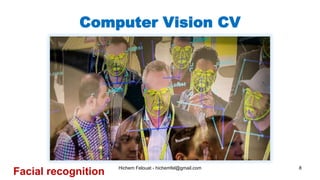 Hichem Felouat - hichemfel@gmail.com 8
Computer Vision CV
Facial recognition
 