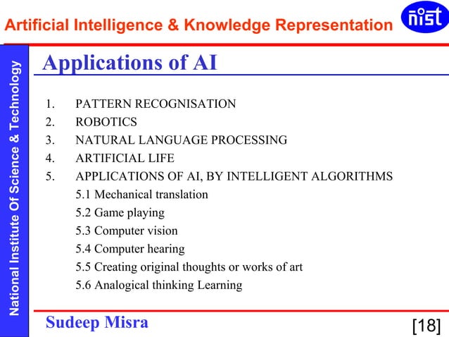 Artificial intelligence and knowledge representation | PPT