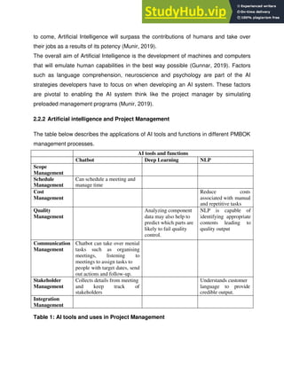 Artificial Intelligence And Project Management | PDF