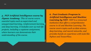 Artificial intelligence course in Delhi | PPTX
