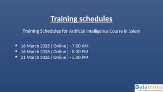Artificial Intelligence course Salem with Internship | PPTX