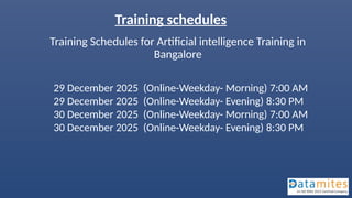 Artificial Intelligence Courses in Bangalore | PPTX