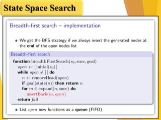 State Space Search
 